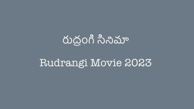 Rudrangi Movie 2023