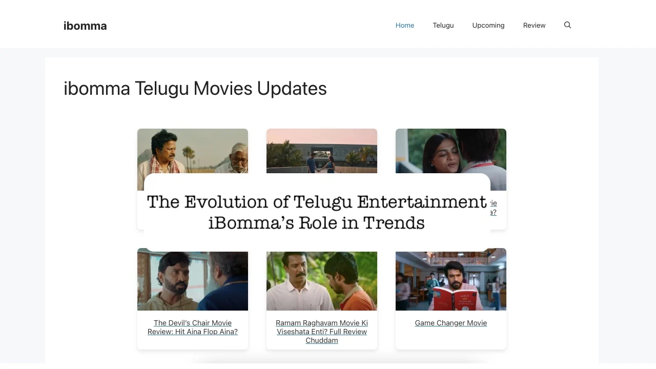 The Evolution of Telugu Entertainment iBomma’s Role in Trends